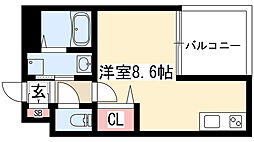 CITYSPIRENagoya-Osu ワンルームの間取図画像