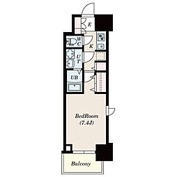 S-RESIDENCEAOI2 1Kの間取図画像