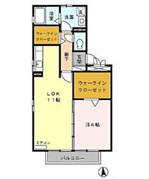 パラーシオ 1LDKの間取図画像