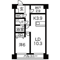 音羽本郷ビル 1SLDKの間取図画像