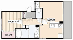 セジュール古橋3 1DKの間取図画像