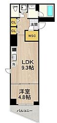 セノアタワー泉 1LDKの間取図画像