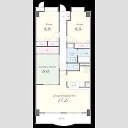 リーフマンショングランディア 3LDKの間取図画像