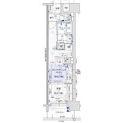 プレサンスロジェ上前津駅前 THE RESIDENCE 1LDKの間取図画像