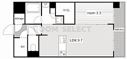 クリオラベルヴィ名古屋花の木 1LDKの間取図画像