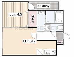MoveSannowest 1LDKの間取図画像