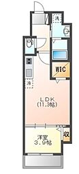 グランソレイユ大須白川 1LDKの間取図画像