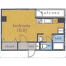 プリマベーラ ワンルームの間取図画像