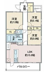 PARADORdekamiyashiro2 3LDKの間取図画像