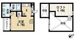 Aria ワンルームの間取図画像
