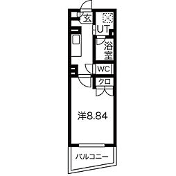アールズタワー東山公園 1Kの間取図画像