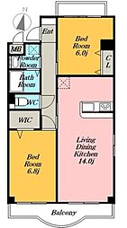 寿庵 2LDKの間取図画像