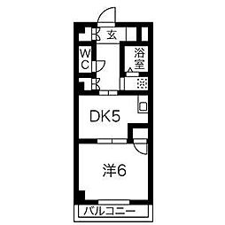 タウンM&EB棟 1DKの間取図画像