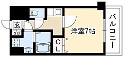 ヴィラマリオン 1Kの間取図画像