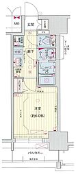 プレサンスNAGOYAシティオ 1Kの間取図画像