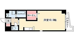 カルティエアラタマ ワンルームの間取図画像