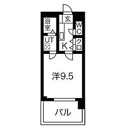 SPAZIOMETALLO 1Kの間取図画像