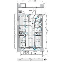 プレサンスレイズ鶴舞公園 3LDKの間取図画像