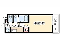 シエルブルー栄 1Kの間取図画像