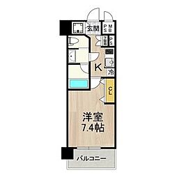 セノアタワー泉 1Kの間取図画像