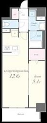 フォレスト コナ 1LDKの間取図画像