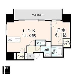 シエルブルー栄 1LDKの間取図画像