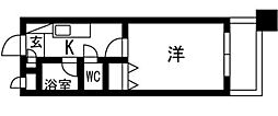 TKビル 1Kの間取図画像