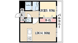 unroom 1LDKの間取図画像