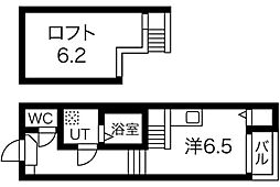 グランドメゾン 1Kの間取図画像
