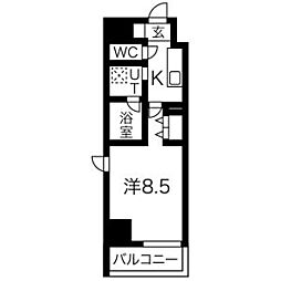 RICHED'OR名駅南 1Kの間取図画像