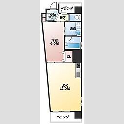 SLANTWALLS 1LDKの間取図画像