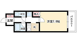 UNAX-8 1Kの間取図画像
