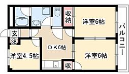 ロイヤルプラザ 3DKの間取図画像