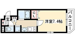 プレサンス桜通り葵 1Kの間取図画像
