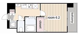 プレサンス名古屋城前ラバンカ 1Kの間取図画像