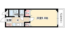 ハイツ・エム 1Kの間取図画像
