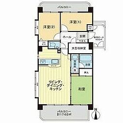 ライオンズガーデン戸田 3LDKの間取図画像