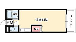 藤ヶ丘レジデンス 1DKの間取図画像