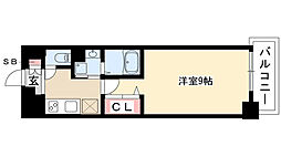 リシュドール鶴舞公園 1Kの間取図画像