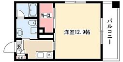 リバーフロントレジデンス 1Kの間取図画像