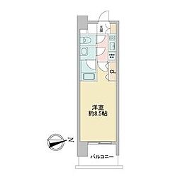 ルクレ新栄レジデンス 1Kの間取図画像