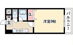 フローラ98 1Kの間取図画像