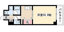 音羽壱番館サカエ 1Kの間取図画像