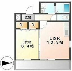 フローレス・コート 1LDKの間取図画像