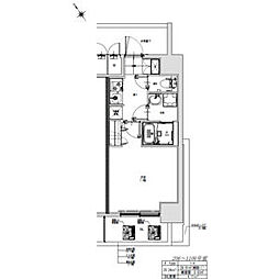 S-RESIDENCE千種駅前ascent 1Kの間取図画像