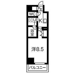 RICHED'OR名駅南 1Kの間取図画像