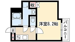 クレサス代官.m 1Kの間取図画像