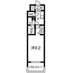 フローラル東別院 1Kの間取図画像