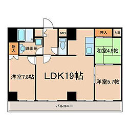 ESSE栄 3LDKの間取図画像