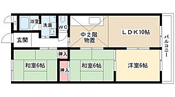 シャトーエミール 3LDKの間取図画像